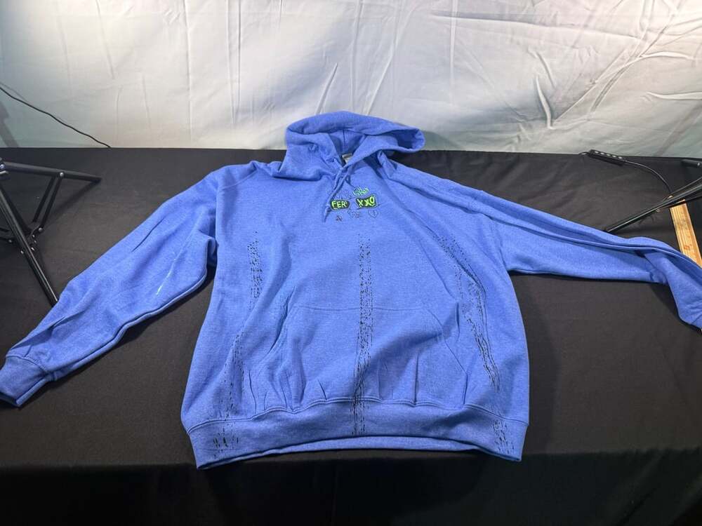 Feid "Ferxxo Mor" Blue Graphic Hoodie Sweatshirt - Size XL